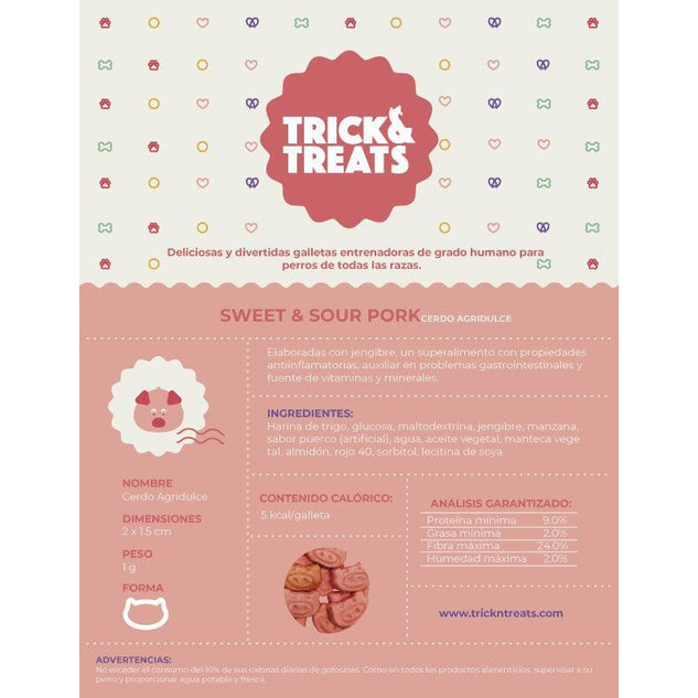 Galleta Gourmet para Perros Trick & Treats, 1 Kg. - Cerdito Agridulce - tienddy.com