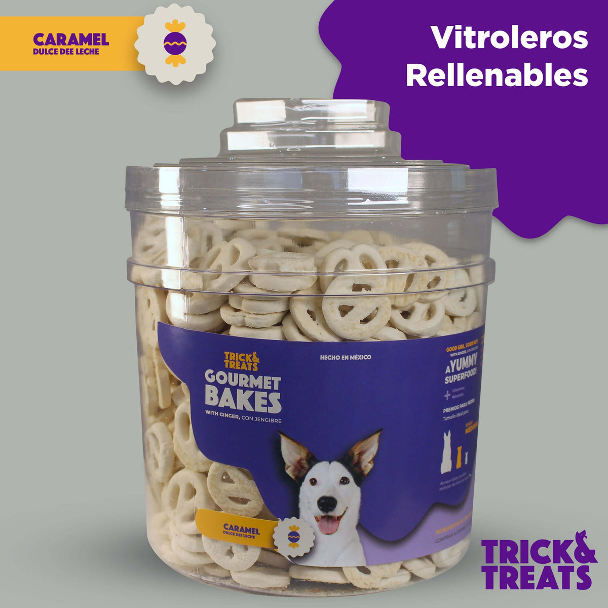 Galleta Gourmet para Perros Trick & Treats, 1 Kg. - Dulce de Leche - tienddy.com