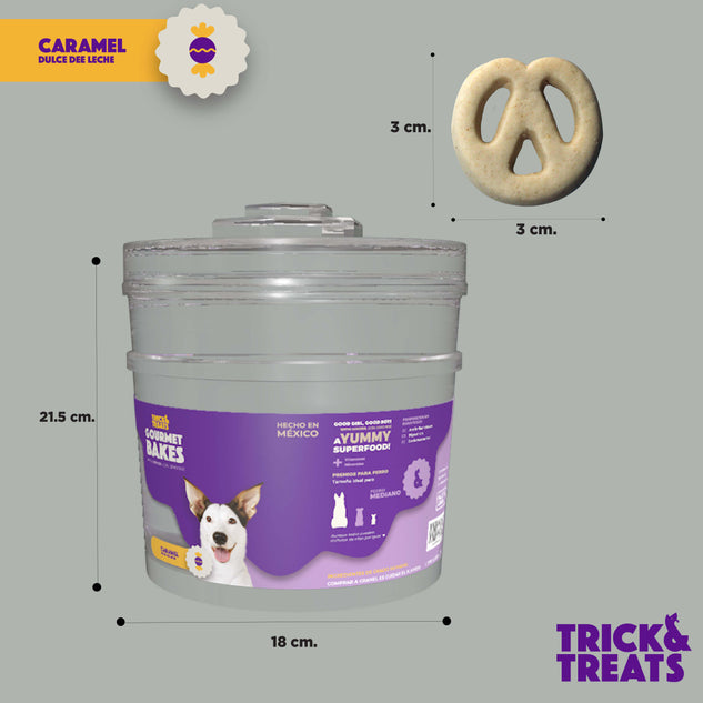 Galleta Gourmet para Perros Trick & Treats, 1 Kg. - Dulce de Leche - tienddy.com