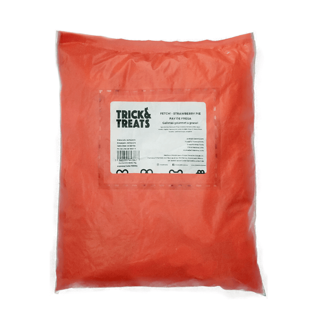 Galleta Gourmet Para Perros Trick & Treats, 1 Kg. - Pay de Fresa - tienddy.com