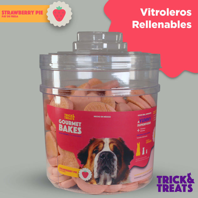Galleta Gourmet Para Perros Trick & Treats, 1 Kg. - Pay de Fresa - tienddy.com