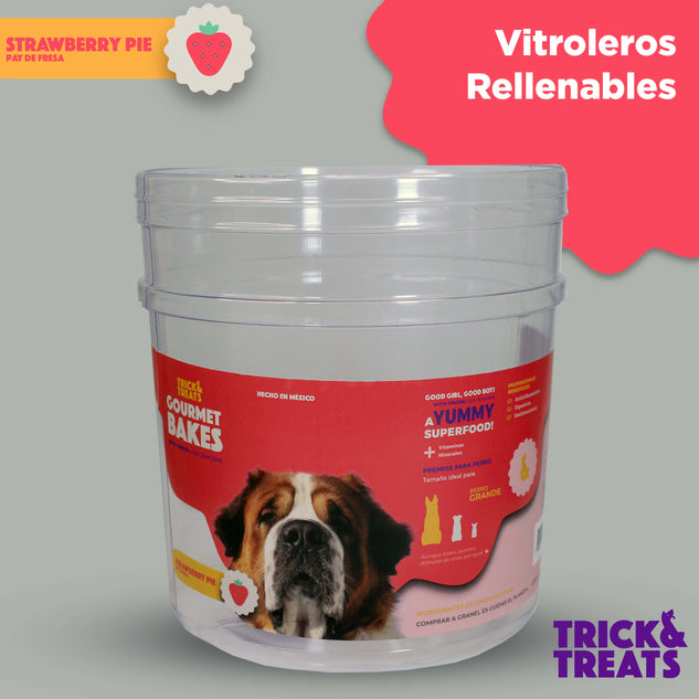 Galleta Gourmet Para Perros Trick & Treats, 1 Kg. - Pay de Fresa - tienddy.com