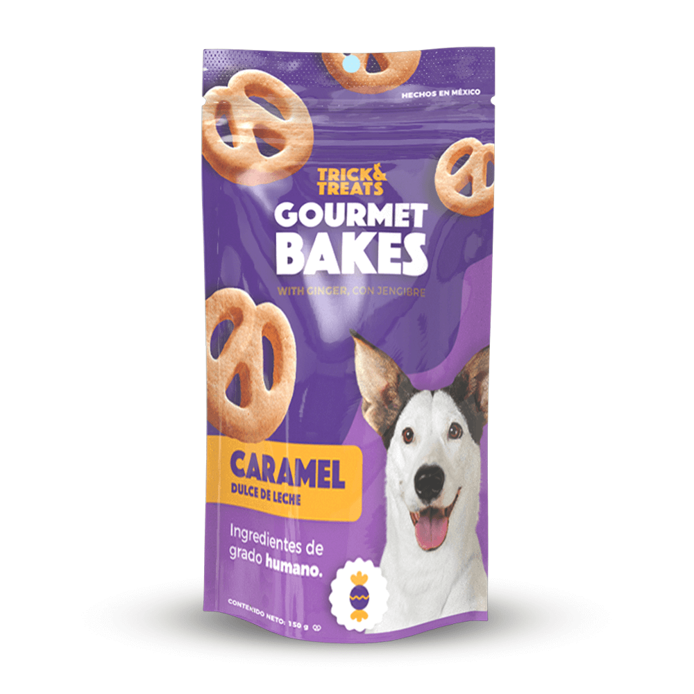 Gourmet Bakes para Perro de Trick & Treats, 150 g. - Dulce de Leche - tienddy.com