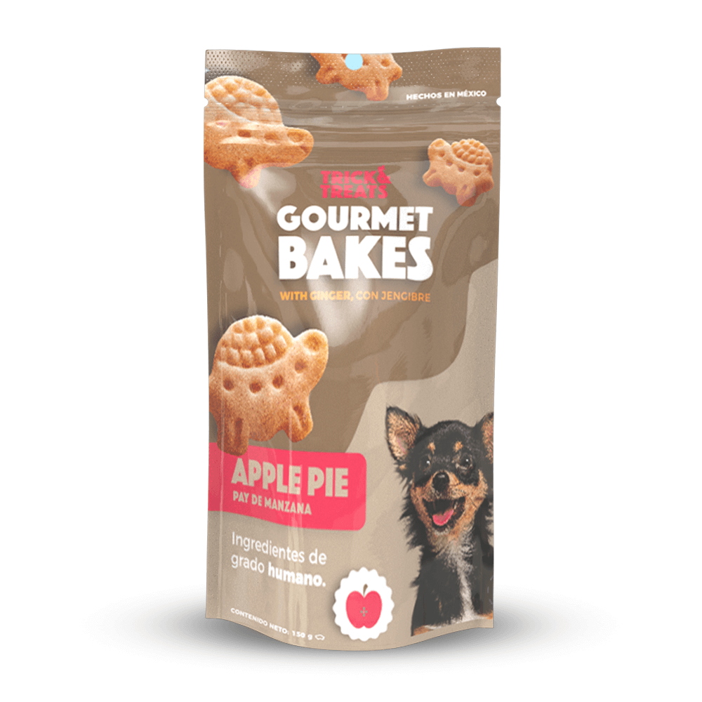 Gourmet Bakes para Perro de Trick & Treats, 150 g. - Pay de Manzana - tienddy.com