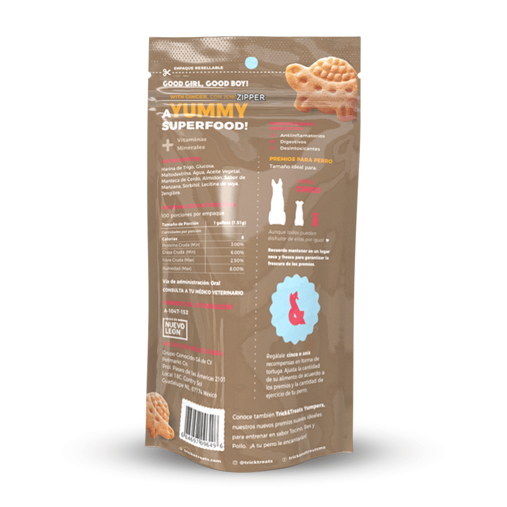 Gourmet Bakes para Perro de Trick & Treats, 150 g. - Pay de Manzana - tienddy.com