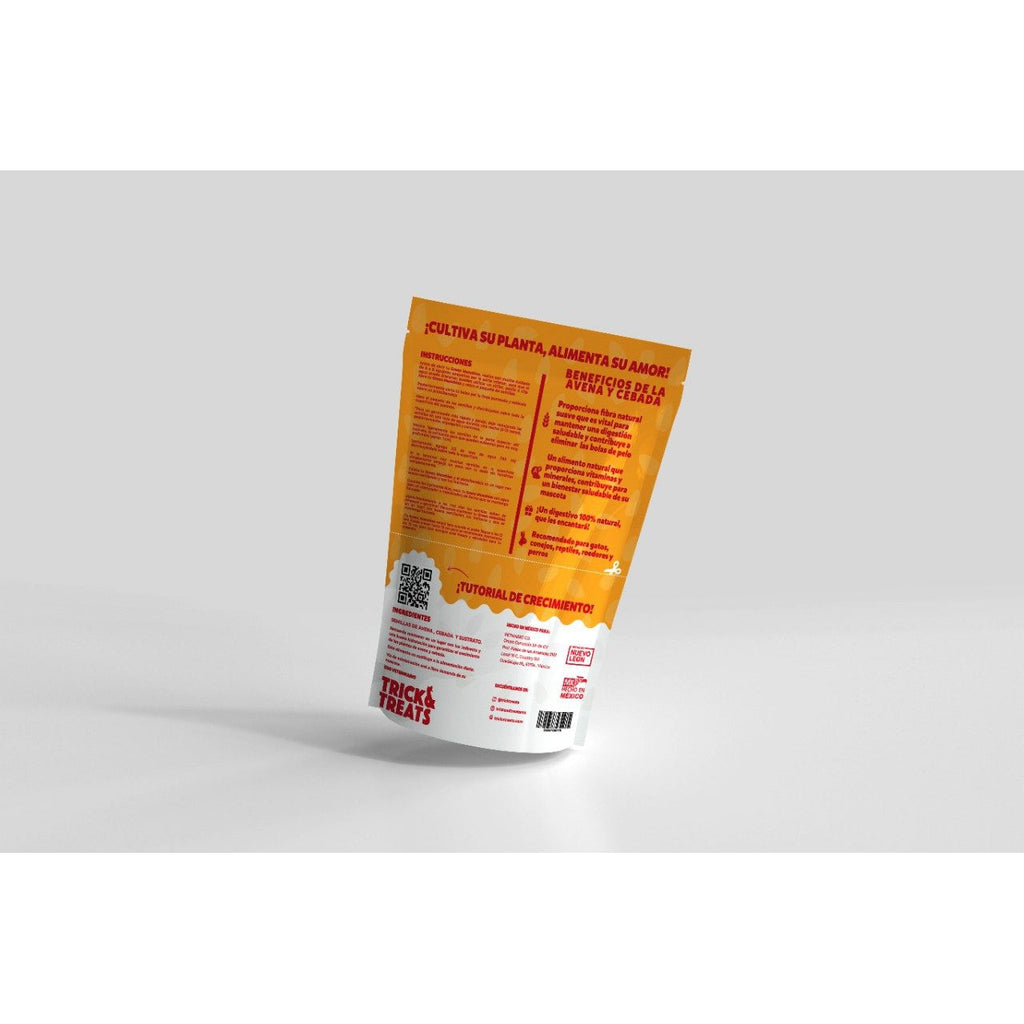 Pasto para Gato Green Munchies, 50 g. - Avena y Cebada - tienddy.com