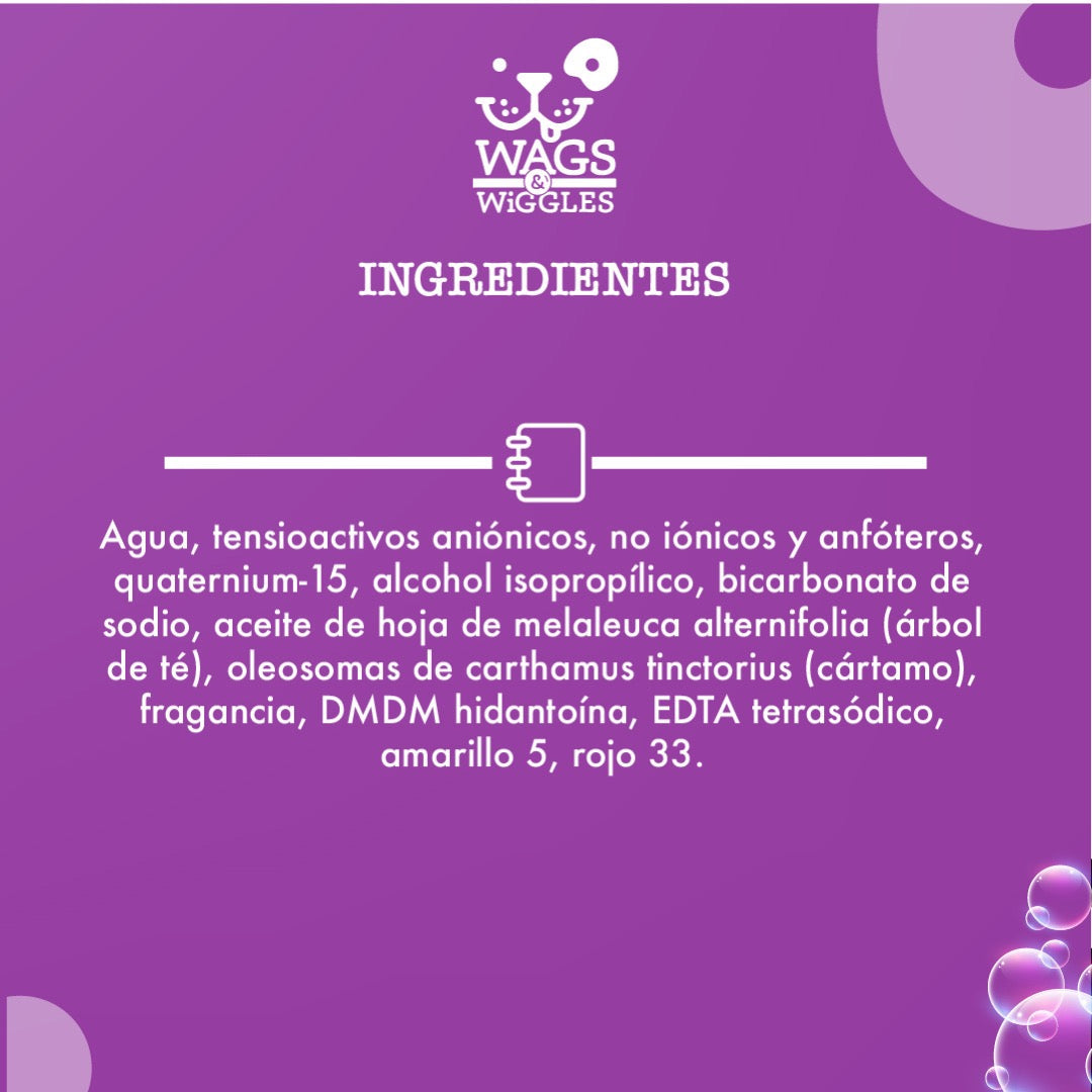 Shampoo Desodorante para perro Wags & Wiggles, Aroma Fresco, 473 ml. - tienddy.com