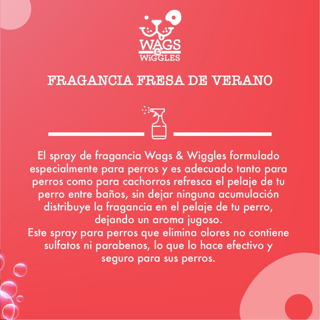 Spray de fragancia para Perro Wags & Wiggles, Elimina olores, 198 g. - tienddy.com
