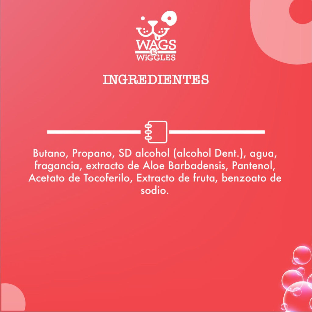 Spray de fragancia para Perro Wags & Wiggles, Elimina olores, 198 g. - tienddy.com